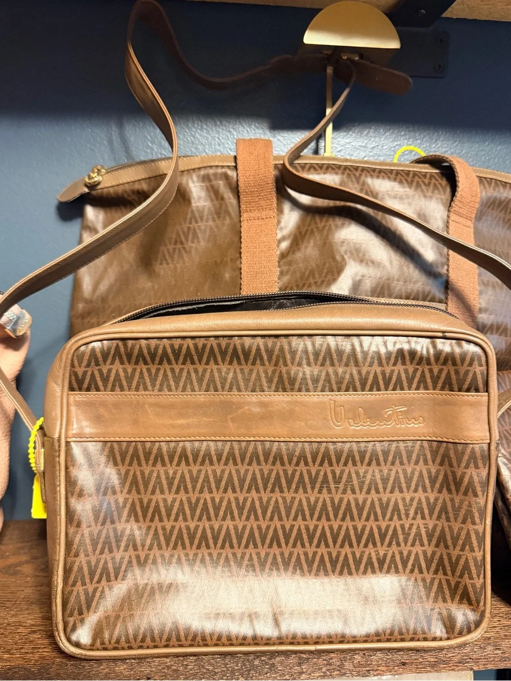5 Piece Valentino Brown Monogram Travel Set